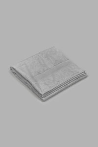 Redtag-Light-Grey-Textured-Cotton-Bath-Towel-Bath-Towels-Home-Bathroom-