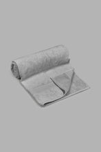 تنزيل الصورة على معرض الصور، Redtag-Light-Grey-Textured-Cotton-Bath-Towel-Bath-Towels-Home-Bathroom-
