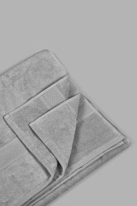 Redtag-Light-Grey-Textured-Cotton-Bath-Towel-Bath-Towels-Home-Bathroom-