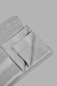 Redtag-Light-Grey-Textured-Cotton-Bath-Sheet-Bath-Sheets-Home-Bathroom-