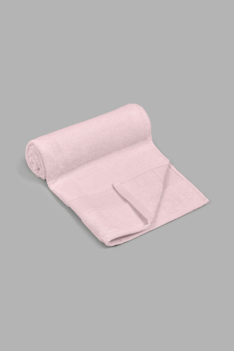 Redtag-Pink-Textured-Cotton-Hand-Towel-Hand-Towels-Home-Bathroom-