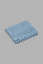 Load image into Gallery viewer, Redtag-Blue-Textured-Cotton-Hand-Towel-Hand-Towels-Home-Bathroom-
