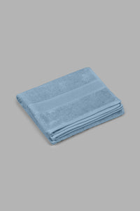 Redtag-Blue-Textured-Cotton-Hand-Towel-Hand-Towels-Home-Bathroom-