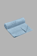 Load image into Gallery viewer, Redtag-Blue-Textured-Cotton-Bath-Sheet-Bath-Sheets-Home-Bathroom-
