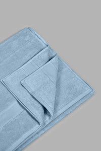 Redtag-Blue-Textured-Cotton-Bath-Sheet-Bath-Sheets-Home-Bathroom-