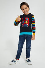 تنزيل الصورة على معرض الصور، Redtag-Navy-Monester-Tour-Jacquard-Pullover-Boys-Pullovers,-Colour:Navy,-Filter:Boys-(2-to-8-Yrs),-New-In,-New-In-BOY,-Non-Sale,-Section:Kidswear,-W21B-Boys-
