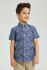 Redtag-Olive-Print-Short-Sleeve-Shirt-Boys-Shirts,-Colour:Olive,-Filter:Boys-(2-to-8-Yrs),-New-In,-New-In-BOY,-Non-Sale,-S22B,-Section:Kidswear-Boys-2 to 8 Years