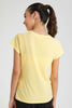 Redtag-Yellow-Graphic-T-Shirt-Cropped-Tops-Senior-Girls-9 to 14 Years
