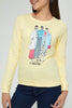 Redtag-Yellow-Girly-Print-Basic-Sweatshirt-Sweatshirts-Senior-Girls-9 to 14 Years