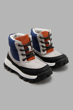 Load image into Gallery viewer, Redtag-Grey-Color-Block-Utility-Boots-Boys-Boots,-Character,-Colour:Mid-Grey,-Filter:Boys-Footwear-(3-to-5-Yrs),-New-In,-New-In-BOY-FOO,-Non-Sale,-W21B-Boys-3 to 5 Years
