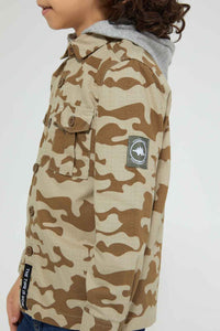 Redtag-Tan-Camo-Print-Hooded-Shirt-Boys-Shirts,-Colour:Tan,-Filter:Boys-(2-to-8-Yrs),-New-In,-New-In-BOY,-Non-Sale,-Section:Kidswear,-W21B-Boys-2 to 8 Years