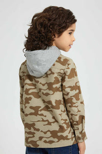 Redtag-Tan-Camo-Print-Hooded-Shirt-Boys-Shirts,-Colour:Tan,-Filter:Boys-(2-to-8-Yrs),-New-In,-New-In-BOY,-Non-Sale,-Section:Kidswear,-W21B-Boys-2 to 8 Years