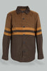 Redtag-Tan-Corduroy-Stripe-Shirt-Casual-Shirts-Boys-2 to 8 Years