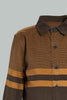 Redtag-Tan-Corduroy-Stripe-Shirt-Casual-Shirts-Boys-2 to 8 Years