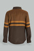 Redtag-Tan-Corduroy-Stripe-Shirt-Casual-Shirts-Boys-2 to 8 Years