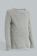 Load image into Gallery viewer, Redtag-Grey-Marl-Thermal-Set-Thermals-Boys-2 to 8 Years
