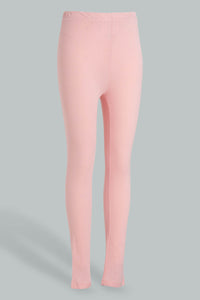 Redtag-Pink-Jacquard-Legging-Leggings-Senior-Girls-9 to 14 Years