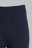 Redtag-Navy-Jacquard-Legging-Leggings-Senior-Girls-9 to 14 Years