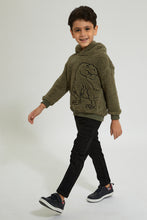 Load image into Gallery viewer, Redtag-Olive-Coral-Fleece-Hoodie-Sweatshirts-Boys-2 to 8 Years
