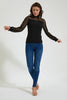 Black Sleeve Detail Top
