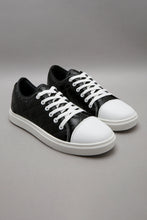 Load image into Gallery viewer, Black Quilted Lace-Up Sneaker
