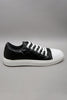 Black Quilted Lace-Up Sneaker