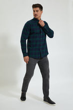تنزيل الصورة على معرض الصور، Redtag-Blue/Green-Check-Shirt-Colour:Blue,-Filter:Men&#39;s-Clothing,-Men-Shirts,-New-In,-New-In-Men,-Non-Sale,-Section:Men,-TBL,-W21B-Men&#39;s-
