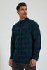 Redtag-Blue/Green-Check-Shirt-Colour:Blue,-Filter:Men's-Clothing,-Men-Shirts,-New-In,-New-In-Men,-Non-Sale,-Section:Men,-TBL,-W21B-Men's-