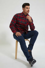 تنزيل الصورة على معرض الصور، Redtag-Red/Green-Check-Shirt-Colour:Red,-Filter:Men&#39;s-Clothing,-Men-Shirts,-New-In,-New-In-Men,-Non-Sale,-Section:Men,-TBL,-W21B-Men&#39;s-
