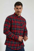 Redtag-Red/Green-Check-Shirt-Colour:Red,-Filter:Men's-Clothing,-Men-Shirts,-New-In,-New-In-Men,-Non-Sale,-Section:Men,-TBL,-W21B-Men's-
