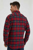 Redtag-Red/Green-Check-Shirt-Colour:Red,-Filter:Men's-Clothing,-Men-Shirts,-New-In,-New-In-Men,-Non-Sale,-Section:Men,-TBL,-W21B-Men's-
