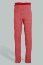 Load image into Gallery viewer, Redtag-Red-Plaid-Jacquard-Legging-With-Waistband-Leggings-Senior-Girls-9 to 14 Years
