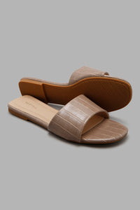 Redtag-Taupe-Croc-Mule-Character,-Colour:Taupe,-Filter:Women's-Footwear,-New-In,-New-In-Women-FOO,-Non-Sale,-W21B,-Women-Casual-Sandals-Women's-