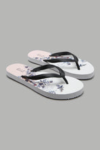 Load image into Gallery viewer, Redtag-Black-Floral-Print-Slide-Character,-Colour:Black,-Filter:Women&#39;s-Footwear,-New-In,-New-In-Women-FOO,-Non-Sale,-W21B,-Women-Flip-Flops-Women&#39;s-
