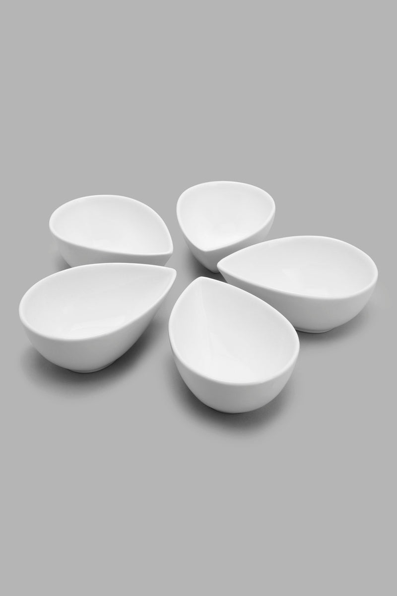 Redtag-White-Bowl-Set-(5-Piece)-365,-Colour:White,-Filter:Home-Dining,-HMW-DIN-Serving-Dish,-New-In,-New-In-HMW-DIN,-Non-Sale,-Section:Homewares-Home-Dining-