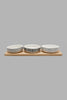 Redtag-Assorted-Round-Serving-Bowl-With-Bamboo-Tray-(4-Piece)-Serving-Bowls-Home-Dining-