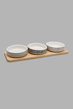 Load image into Gallery viewer, Redtag-Assorted-Round-Serving-Bowl-With-Bamboo-Tray-(4-Piece)-Serving-Bowls-Home-Dining-
