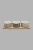 Redtag-Assorted-Round-Serving-Bowl-With-Bamboo-Tray-(4-Piece)-Serving-Bowls-Home-Dining-