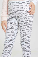 Load image into Gallery viewer, Redtag-White-Printed-Legging-Leggings-Girls-2 to 8 Years
