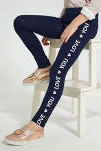 Load image into Gallery viewer, Navy Embellished Legging
