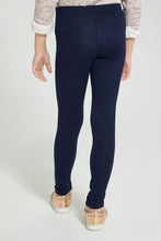 Load image into Gallery viewer, Navy Embellished Legging
