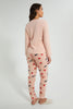 Redtag-Peach-Printed-Fleece-Pyjama-Set-Pyjama-Sets-Women's-
