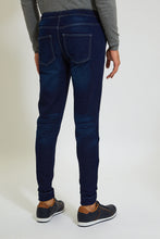 Load image into Gallery viewer, Navy Slim Fit Jeans Jogger
