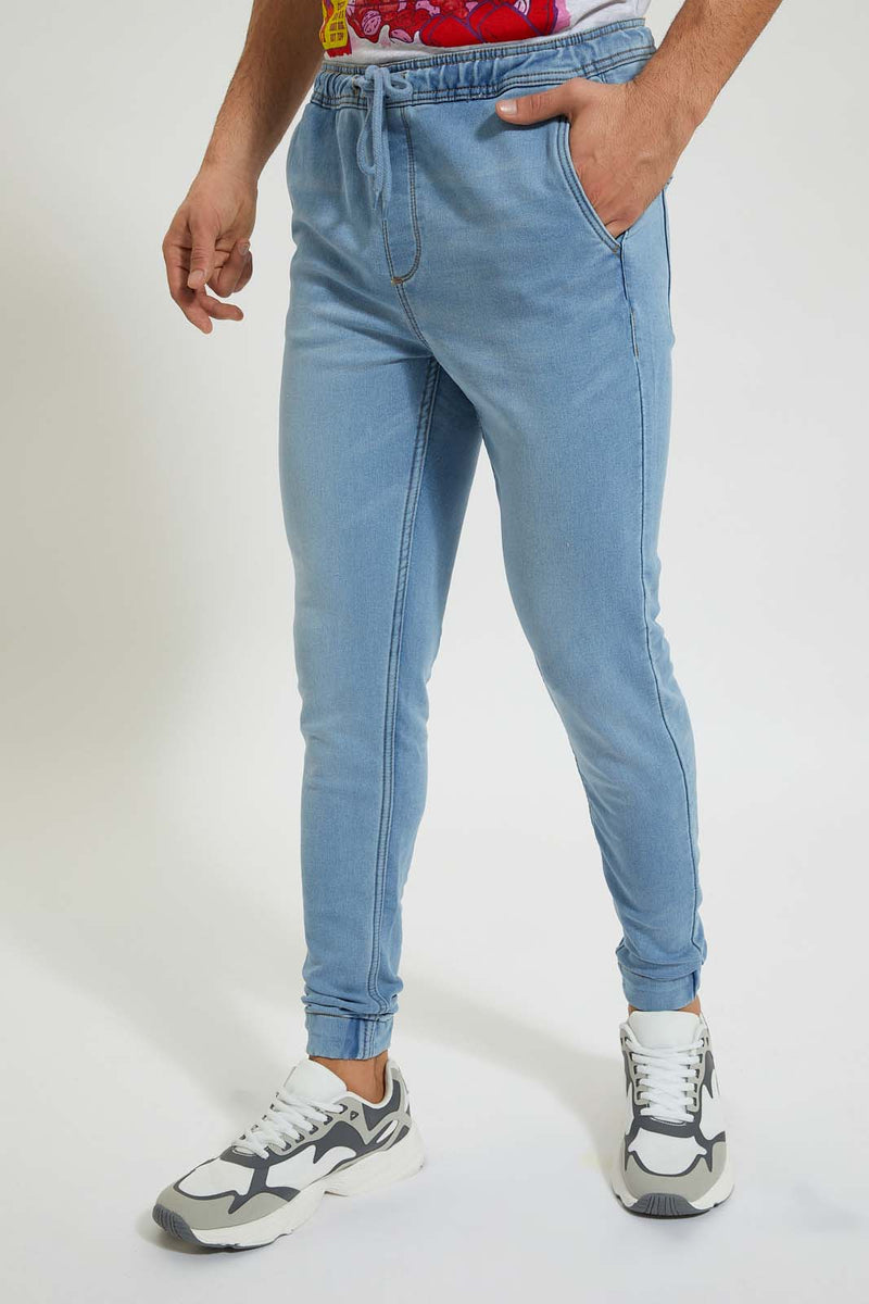 Redtag-Light-Wash-Jogger-Slim-Fit-Jean-Jeans-Slim-Fit-Men's-