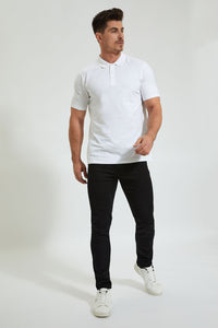 Redtag-White-Polo-Shirt-Colour:White,-Filter:Men's-Clothing,-Men-T-Shirts,-New-In,-New-In-Men,-Non-Sale,-Section:Men,-TBL,-W21B-Men's-