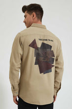 تنزيل الصورة على معرض الصور، Redtag-Khaki-Back-Printed-Shirt-Colour:Brown,-Filter:Men&#39;s-Clothing,-Men-Shirts,-New-In,-New-In-Men,-Non-Sale,-Section:Men,-W21A-Men&#39;s-
