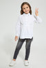 Redtag-White-Half-Placket-Tunic-Blouse-Blouses-Girls-2 to 8 Years