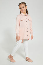 تنزيل الصورة على معرض الصور، Redtag-Pink-Twill-Shirt-Blouse-Blouses-Girls-2 to 8 Years
