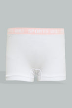 Load image into Gallery viewer, Redtag-White/Pink-X-Pink/White-Sports-Boxer-Brief-(2Pack)-365,-Colour:Assorted,-Filter:Senior-Girls-(9-to-14-Yrs),-GSR-Bras,-New-In,-New-In-GSR,-Non-Sale,-Section:Kidswear-Senior-Girls-9 to 14 Years
