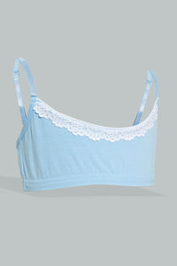 Redtag-Lt-Blue/White-X-White/Lt-Blue-Bra-(2Pack)-365,-Colour:Assorted,-Filter:Senior-Girls-(9-to-14-Yrs),-GSR-Bras,-New-In,-New-In-GSR,-Non-Sale,-Section:Kidswear-Senior-Girls-9 to 14 Years